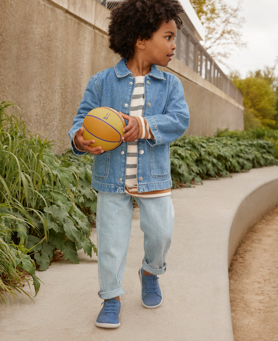 Little Kids' KNX Leather Sneaker | Coronet Blue/Vapor - Image 9