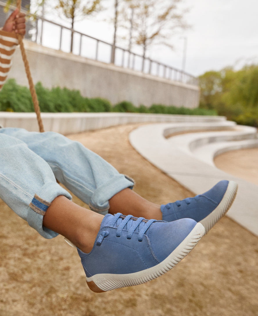 Little Kids' KNX Leather Sneaker | Coronet Blue/Vapor - Image 8