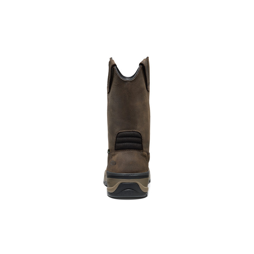 Men's Flatland Pull-On Waterproof Work Boot (Carbon Toe) | Dark Brown/Black - Image 5