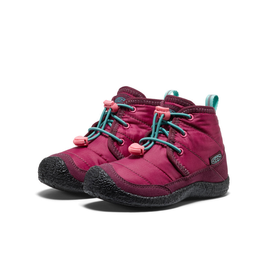 Little Kids' Howser II Waterproof Chukka | Beaujolais/Pool Blue - Image 2