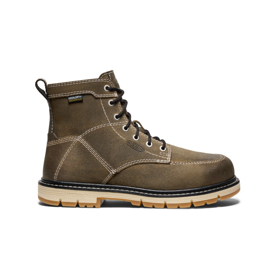 Women's San Jose 6 Waterproof 90° Heel Boot (Aluminum Toe) | Steel Grey/Gum